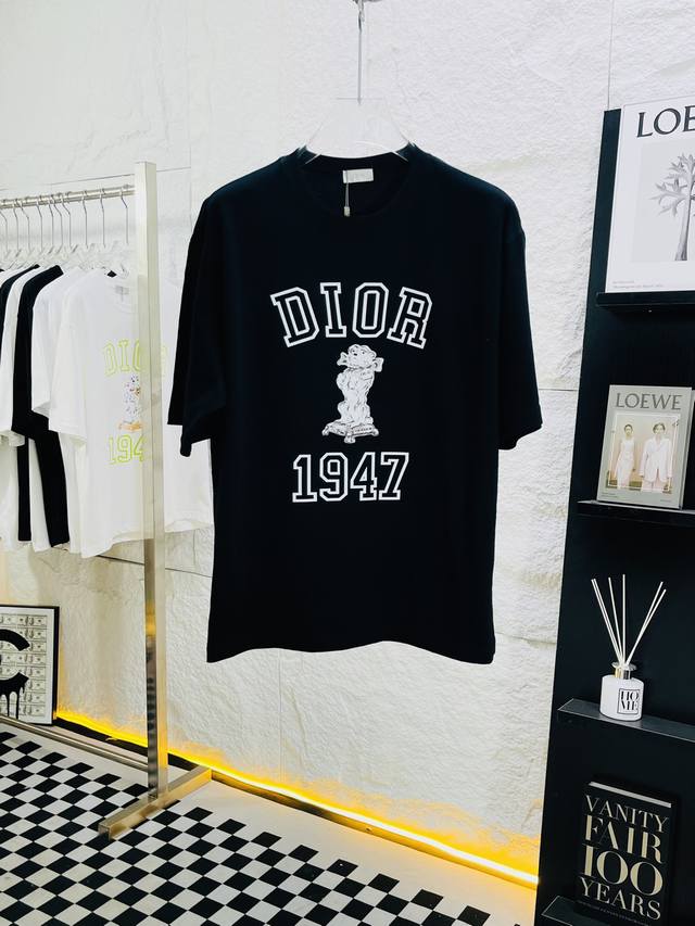 迪奥 Dior 24S S 春夏短袖t恤 完美细节处理 重磅300克面料 颜色 黑色 白色 码数 S M L Xl Xxl 五码