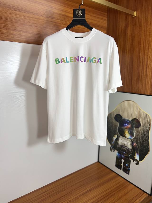 Balenciaga 巴黎世家 2024年春夏新品上新 三标齐全 圆领短袖t恤 好货不用过多介绍 看细节 专柜码数：M- L 175 140建议l